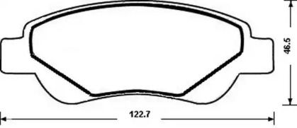 Передние тормозные колодки на Toyota Aygo  Jurid 573135JC.