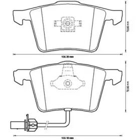 Передние тормозные колодки на Audi A4  Jurid 573196JC.