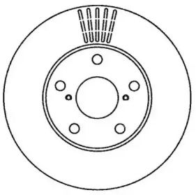 Вентилируемый передний тормозной диск Jurid 562269JC.