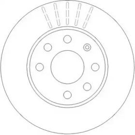 Вентилируемый передний тормозной диск Jurid 562290JC.