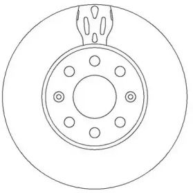 Вентилируемый передний тормозной диск на Опель Корса D Jurid 562304JC.