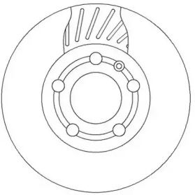 Вентилируемый передний тормозной диск Jurid 562307JC.