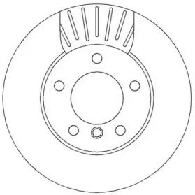 Вентилируемый передний тормозной диск Jurid 562313JC.