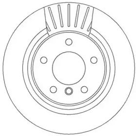 Вентилируемый задний тормозной диск на BMW 4  Jurid 562316JC.