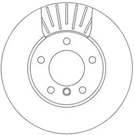 Вентилируемый передний тормозной диск на BMW E90 Jurid 562317JC.