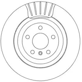 Вентилируемый задний тормозной диск Jurid 562326JC.