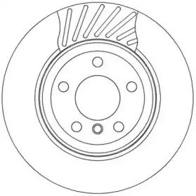 Вентилируемый задний тормозной диск на БМВ Е83 Jurid 562327JC.