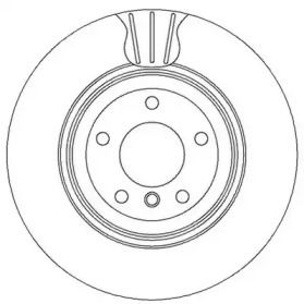Вентилируемый задний тормозной диск на BMW 330 Jurid 562334JC.