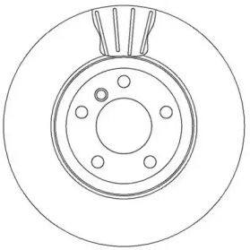 Вентилируемый передний тормозной диск на БМВ Х3  Jurid 562350JC.