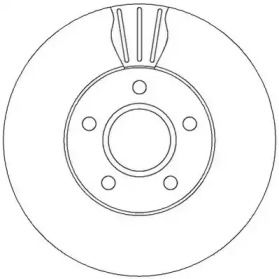 Вентилируемый передний тормозной диск Jurid 562364JC.