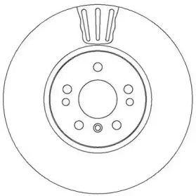 Вентильований передній гальмівний диск на Mercedes-Benz W164 Jurid 562403JC.
