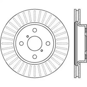 Вентилируемый передний тормозной диск на Дайхатсу Шарада  Jurid 562421JC.