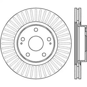 Вентилируемый передний тормозной диск Jurid 562430JC.