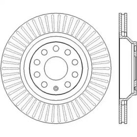 Вентильований задній гальмівний диск на Volkswagen Scirocco  Jurid 562432JC.