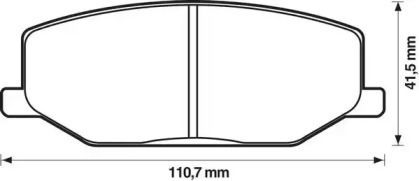 Переднї гальмівні колодки на Suzuki Jimny  Jurid 572226J.