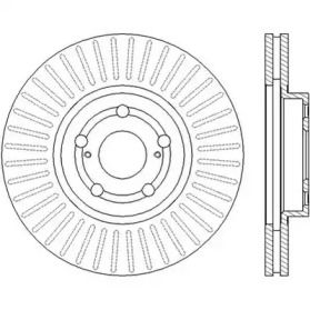 Вентилируемый передний тормозной диск Jurid 562453JC.
