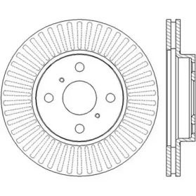 Вентилируемый передний тормозной диск Jurid 562455JC.