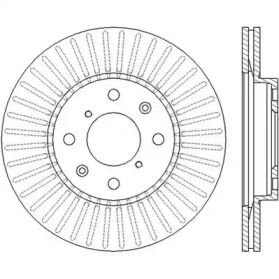 Вентилируемый передний тормозной диск на Опель Агила  Jurid 562456JC.