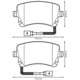 Задние тормозные колодки на Volkswagen Phaeton  Jurid 573225J.