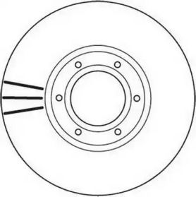 Вентилируемый передний тормозной диск Jurid 562105JC.