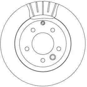 Вентилируемый задний тормозной диск на Audi Q7  Jurid 562393JC.