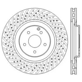 Вентилируемый передний тормозной диск Jurid 562569JC.