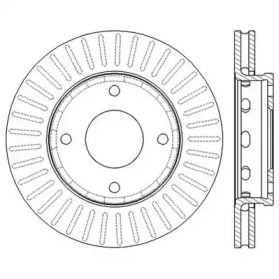 Вентилируемый передний тормозной диск на Митсубиси Кольт  Jurid 562575JC.