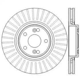 Вентилируемый передний тормозной диск на Рено Лагуна 2 Jurid 562593JC.