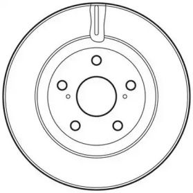 Вентилируемый передний тормозной диск на Тайота Матрикс  Jurid 562621JC.