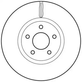 Вентильований передній гальмівний диск Jurid 562624JC.