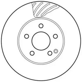 Вентилируемый передний тормозной диск на Mercedes-Benz SLK  Jurid 562627JC.