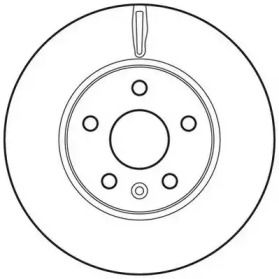 Вентилируемый передний тормозной диск Jurid 562642JC.