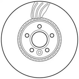 Вентилируемый передний тормозной диск на Вольво ХС70  Jurid 562643JC.