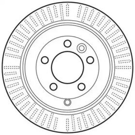 Вентилируемый задний тормозной диск Jurid 562653JC.