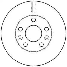 Вентилируемый передний тормозной диск на Рено Дастер  Jurid 562658JC.