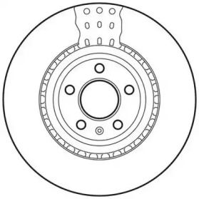 Вентилируемый передний тормозной диск на Порше Макан  Jurid 562661JC.