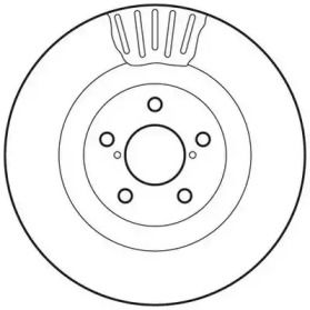 Вентильований передній гальмівний диск Jurid 562677JC.