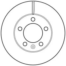Вентилируемый передний тормозной диск на Рено Мастер 3 Jurid 562713JC.