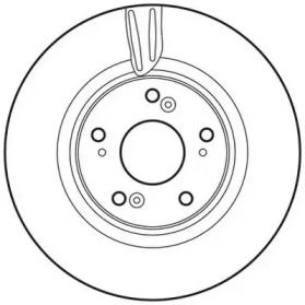Вентилируемый передний тормозной диск Jurid 562725JC.