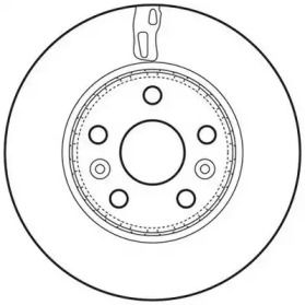 Вентилируемый передний тормозной диск на Mercedes-Benz Citan  Jurid 562730JC.