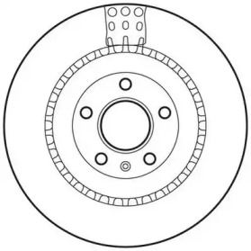 Вентилируемый задний тормозной диск Jurid 562735JC.