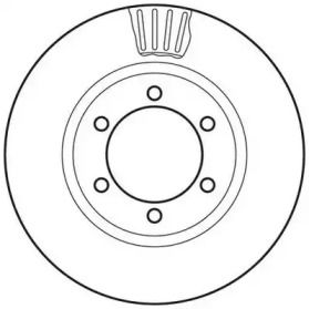 Вентилируемый передний тормозной диск на Лексус Джи Икс  Jurid 562743JC.