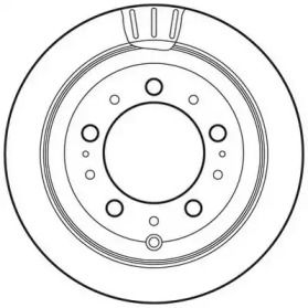 Вентилируемый задний тормозной диск на Toyota Land Cruiser  Jurid 562744JC.