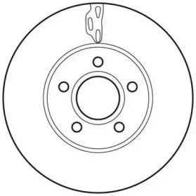 Вентильований передній гальмівний диск на Форд Фокус 3 Jurid 562752JC.