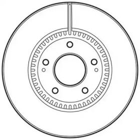 Вентильований передній гальмівний диск на Кіа Оптіма  Jurid 562755JC.