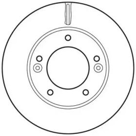 Вентильований передній гальмівний диск Jurid 562772JC.