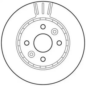 Вентилируемый передний тормозной диск на Kia Shuma  Jurid 562787JC.