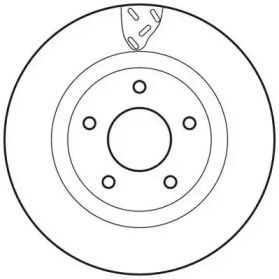 Вентилируемый передний тормозной диск на Митсубиси АСХ  Jurid 562790JC.