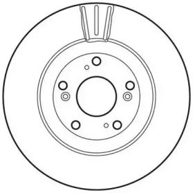 Вентилируемый передний тормозной диск на Honda CR-V 2 Jurid 562807JC.