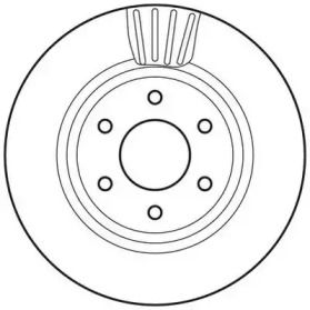 Передний тормозной диск на Nissan Pathfinder  Jurid 562813JC.